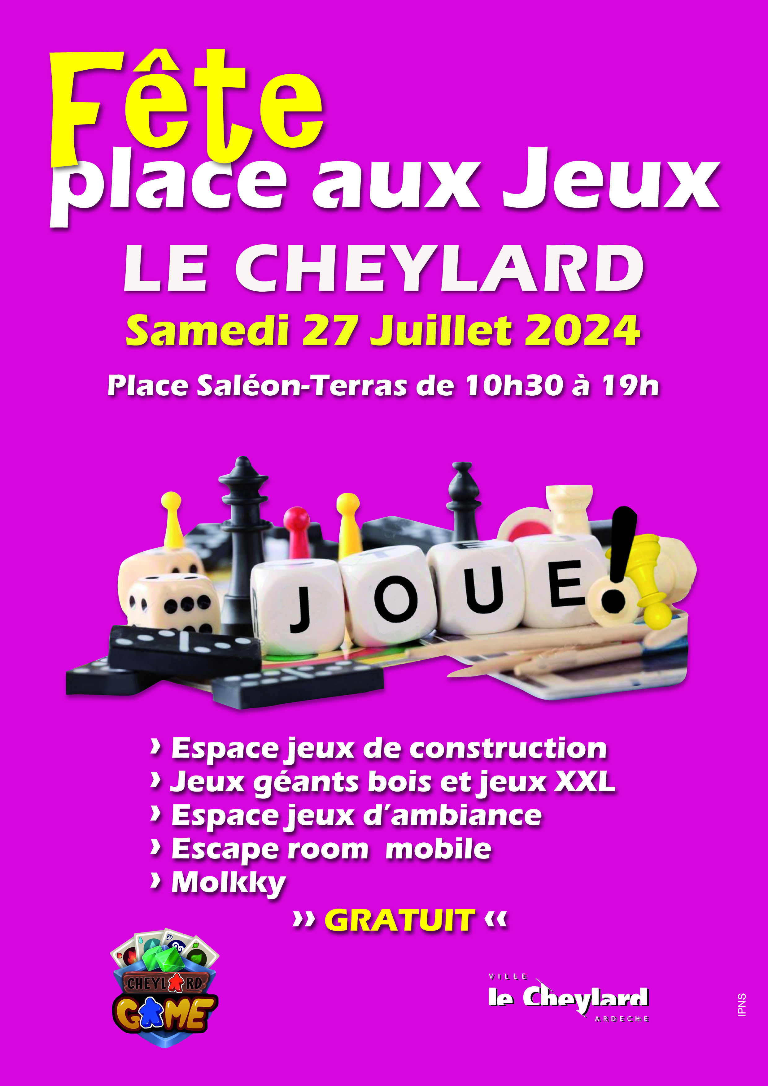 Affiche Fête place aux jeux 2024
